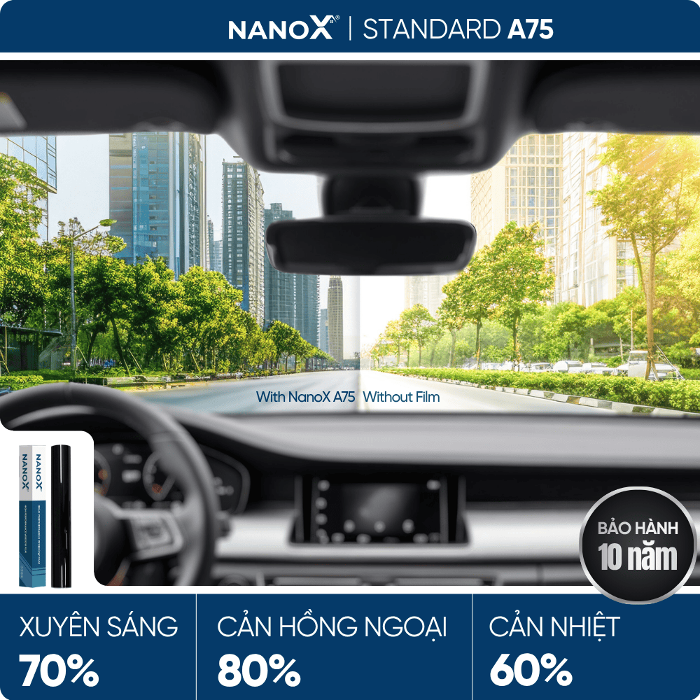 Dán phim cách nhiệt kính lái NanoX Standard